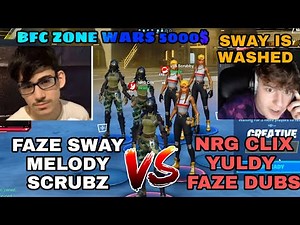 CLIX VS FAZE SWAY Happened Again in BFC Zonewars Tournament 3v3 Wagers Fortnite INTENSE