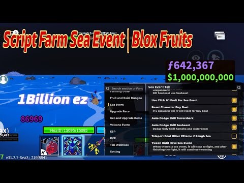 Script Auto Farm Sea Event Get Money 1 Billion and Fragment in Blox Fruits | Banana Cat Hub Showcase