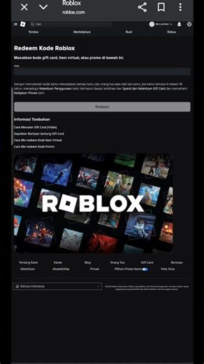 Tutorial Top up Robux untuk Roblox aman,murah,mudah. #roblox #codashop #gameplay