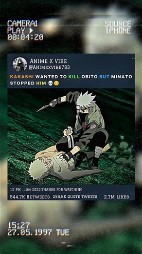 MINATO STOPPED KAKASHI 💀😐