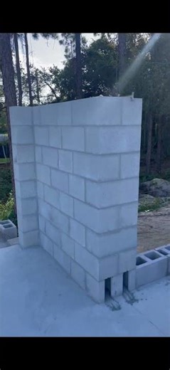 Just two people building a block home #newconstruction #blockwall #newhomebuild