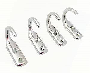 Heavy Duty Stainless Steel 316 Wall Hooks, Marine Grade Wall Hanger Key Hook Wall Mounted Coat Hook Hanging Garage Hook Storage Hooks Screw Utility Hooks (4Pack)