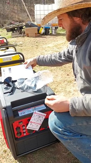 here is the 4800 watt power smart generator. I just got it but it's quite the unit so follow to see how it keeps up or just go buy one #generator #powersmartgenerator #backuppower #powersmart #power #powersup~ | amishheritage