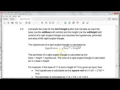 Beginner Delphi Test Q4 - Calculations