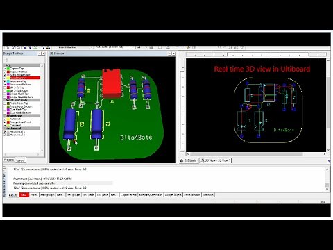 NI Multisim & Ultiboard: Modify parts & PCB. 3D real-time