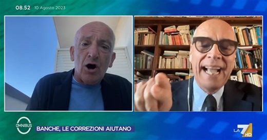 Tassa extraprofitti, lite Giacalone-Sisto: "State zitti per una settimana e tirate fuori il testo", "La sua lezioncina è imprudente". Su La7 - Il Fatto Quotidiano