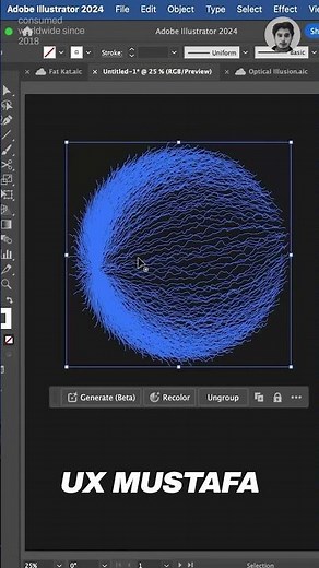 Crazy particle effects using Wrinkle, Bloat + Transform in Illustrator