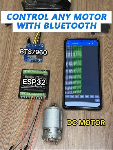 Control DC motor with Your smartphone ! ⚙️