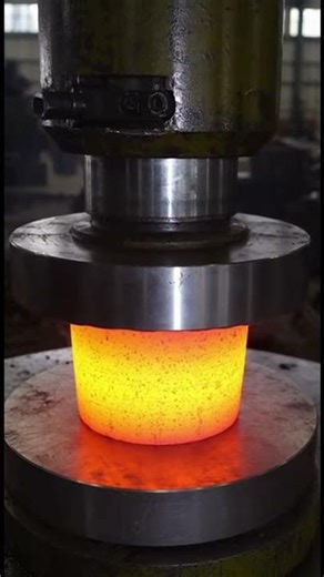 1000°C Red-Hot Steel Pipe vs Hydraulic Press | Extreme Crush Test 🔥