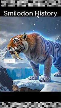 🦁🗿 Smilodon vs Lion – A Battle Through Time🦷🔥#smilodon #lion #battle #history #viral #viralvideo