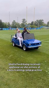 Hey hey 👋 Lions principal owner and chair Sheila Ford Hamp and her mother former principal owner Martha Firestone Ford received applause as they arrived and passed through the Lions training camp practice Saturday morning. 📹: @nolanbianchi More training camp updates at the link in bio. #detroitnews #lions #nfl #ford | Detroit News
