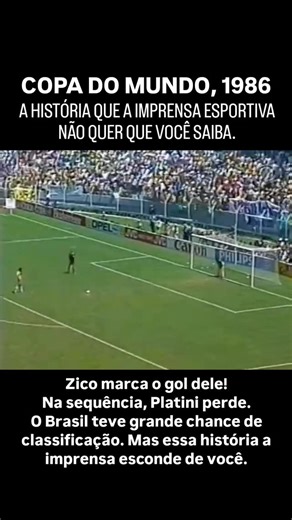 Flarquiba History on Instagram: "Copa do Mundo de 1986, no México. Após empate de 1 a 1 entre Brasil e França, a disputa por uma vaga na semifinal da competição foi decidida nos pênaltis. Na disputa por pênaltis, Zico converteu o dele. Logo depois, Platini perde a cobrança. O Brasil teve grande chances de classificação. Quem quiser saber mais sobre isso, basta pesquisar e assistir as cobranças de pênaltis em sua totalidade. A verdade é que a covarde imprensa esportiva esconde os fatos da elimina