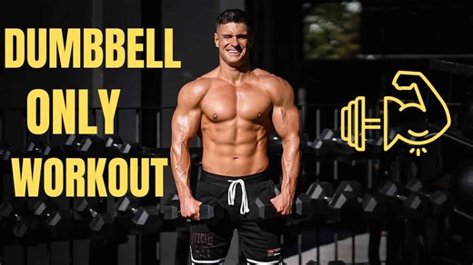 Bodybuilding dumbbell only workout // New home tour