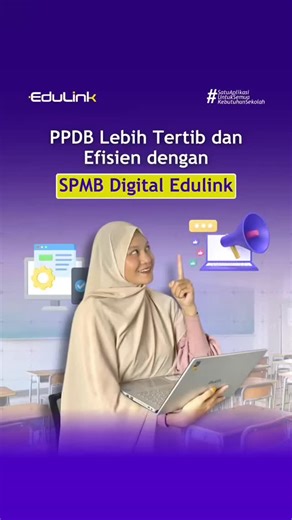 Edulink | Learning & School Management System on Instagram: "Sebelumnya, pengelolaan SPMB sering kali penuh tantangan: berkas menumpuk, data tidak sinkron, dan banyak waktu yang tersita. Kini, sekolah dapat mengelola seluruh proses pendaftaran siswa baru dengan lebih mudah melalui SPMB Digital Edulink. Semua data tersimpan otomatis, verifikasi berjalan cepat, dan hasil dapat diakses secara real-time. ✨ PPDB lebih tertib, transparan, dan tanpa drama. Coba Edulink.Id secara gratis di: https://edul