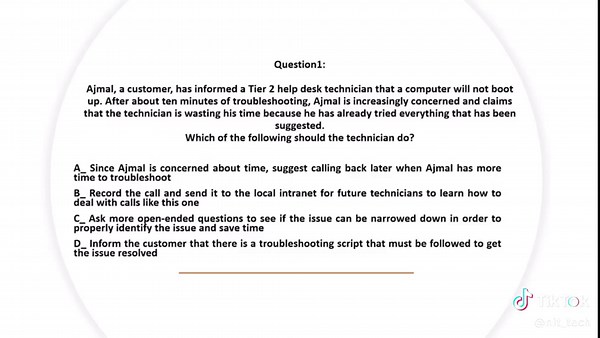 CompTIA A (core2) watch my youtube channel for full video.. https://youtu.be/wFPwbygrQp4?si=FTNSELgJ8eHZWrPM . . . #comptia #a #core2 #question #and #answer #foryou #trick #CapCut #viralvideo #like #and #share #about #to #foryou #ireland