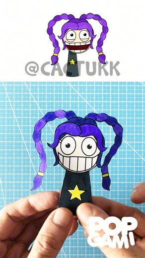 My sprunki oc Lily Lovebraids from Poppy Playtime 5 #sprunki #papercraft #shortvideo