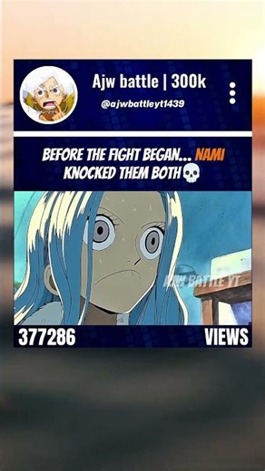 Before the Fight Began… Nami Knocked Them Both💀 #onepiece #luffy #zoro #nami