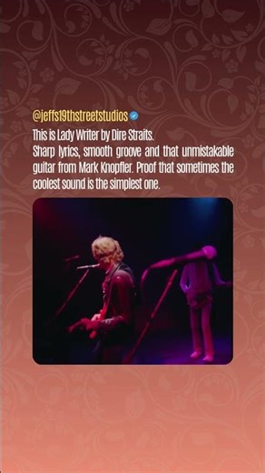 Mark Knopfler’s Smoothest Groove — Lady Writer 🎸✨#music #history #direstraits