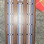 Wooden Cribbage Board Game Set, Travel Cribbage Board with Storage and Collapsible, with Magnetic Lock / 9 Metal Pegs/Full Deck of Cards, Family Board Games for Kids and Adults