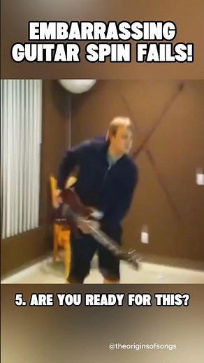 Most Embarrassing Guitar Spin Fails! 🎸😬 #guitar #musicshorts #fails #shorts