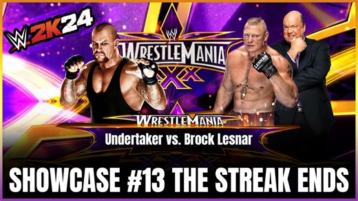 WWE 2K24 showcase WrestleMania XXX the streak ends (Brock Lesnar vs The Undertaker)