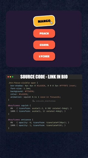 Pop Button Animation with HTML & CSS
