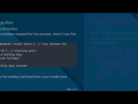 How to Retrieve the Working Days in a PHP Array, Excluding Holidays