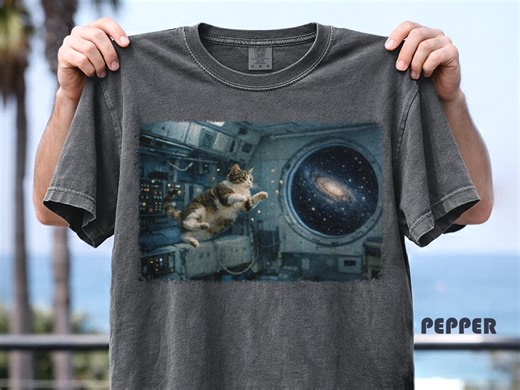 Space Cat T-shirt, Astronaut Cat Sweatshirt, Funny Galaxy Cat Tee, Cat in Space Gift, Cosmic Kitty Shirt, Meme Shirt, Unique Cat Design - Etsy