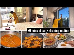 Daily cleaning routine to keep the house clean🏡Chicken changezi Roghni Naan green salad for lunch
