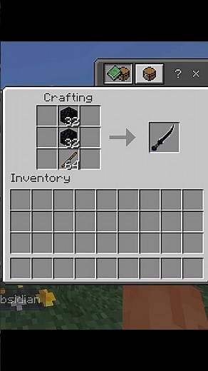 how to craft obsidian sword in minecraft 🤨