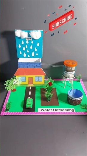 🌧️ Rain Water Harvesting Model | School Science Project | Working Model #shortvideo