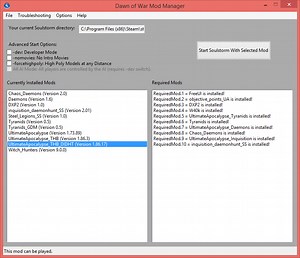 Dawn of War Mod Manager (Version 1.2 - 2016/03/21) file