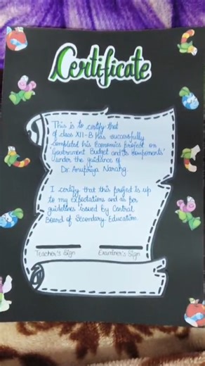 "How to Make a Certificate for Your Project File!🌟"School project Certificate.#certificate #project