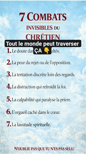 7 Combats que chaque Chrétien traverse ⚔️ #combatspirituel #foi #viespirituelle #courage