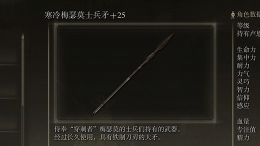 《艾尔登法环》武器作战评测：梅瑟莫士兵矛
