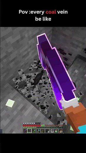 I found a longest coal vein in MINECRAFT #minecraft #gaming