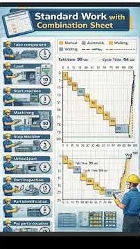 Cycle Time Analysis with Standard Work. #quality #productivity #leansixsigma #AI