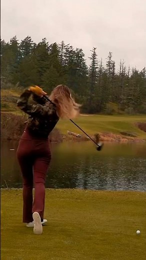 So golf girl cute - Female Golfer Shows Perfect Golf Swing in Slow Motion