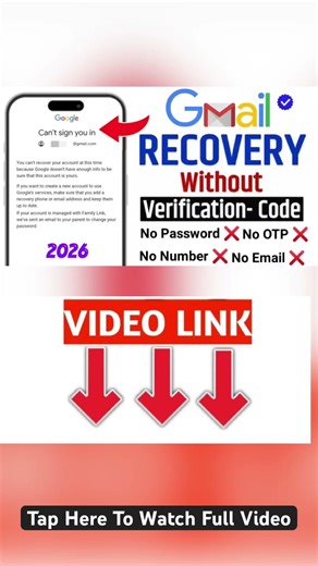 How to Recover Google Account Without Same Gmail Code & 2 Step verification Code 2026