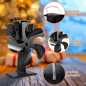 [Hot Item] Thermal Wood Stove Ventilation Fan Heat Powered Stove Fan for Fireplaces and Stoves