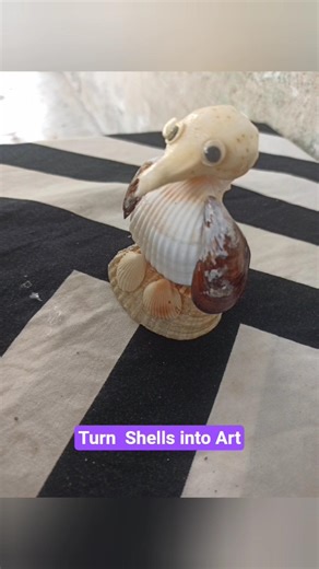 DIY Sea Shell Bird 🐚🐦 | Super Easy Craft! ​#ShellCraft #BirdCraft #CreativeIdeas
