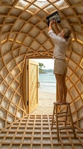 Turning a HUGE Coconut Into a Cozy House🥥