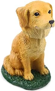 Animal Den Golden Retriever Dog Bobblehead Figure for Car Dash Desk Fun Accessory
