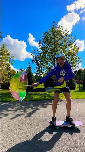 Leaf blower skateboard hack!!