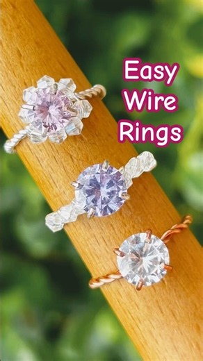 How To Wire Wrap Prong Setting Rings For Beginners! #wirewrapping #rings #tutorial