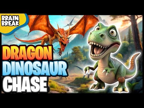 T-REX CHASE! 🦖 A Dino Run Brain Break | High-Speed Game for Kids | GoNoodle