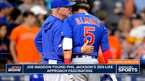 On the Laurence Holmes Show, Joe Maddon shared his admiration for Phil Jackson's leadership style and how he handled players who possessed greatness. Full story: https://bit.ly/2W9yQts | 670 The Score