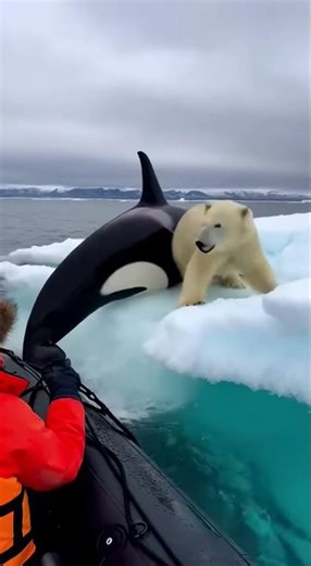Polar Bear Has NOWHERE to Go… Orca Circles Closer 😳🔥