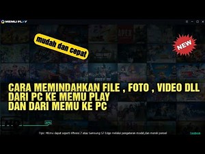 cara memindahkan file dari pc ke memu emulator || tutorial memu play