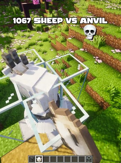 1000 Goats vs Anvil💀 #minecraft #shorts